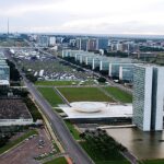 Vista da Esplanada dos Ministérios em Brasília, sede da administração pública federal