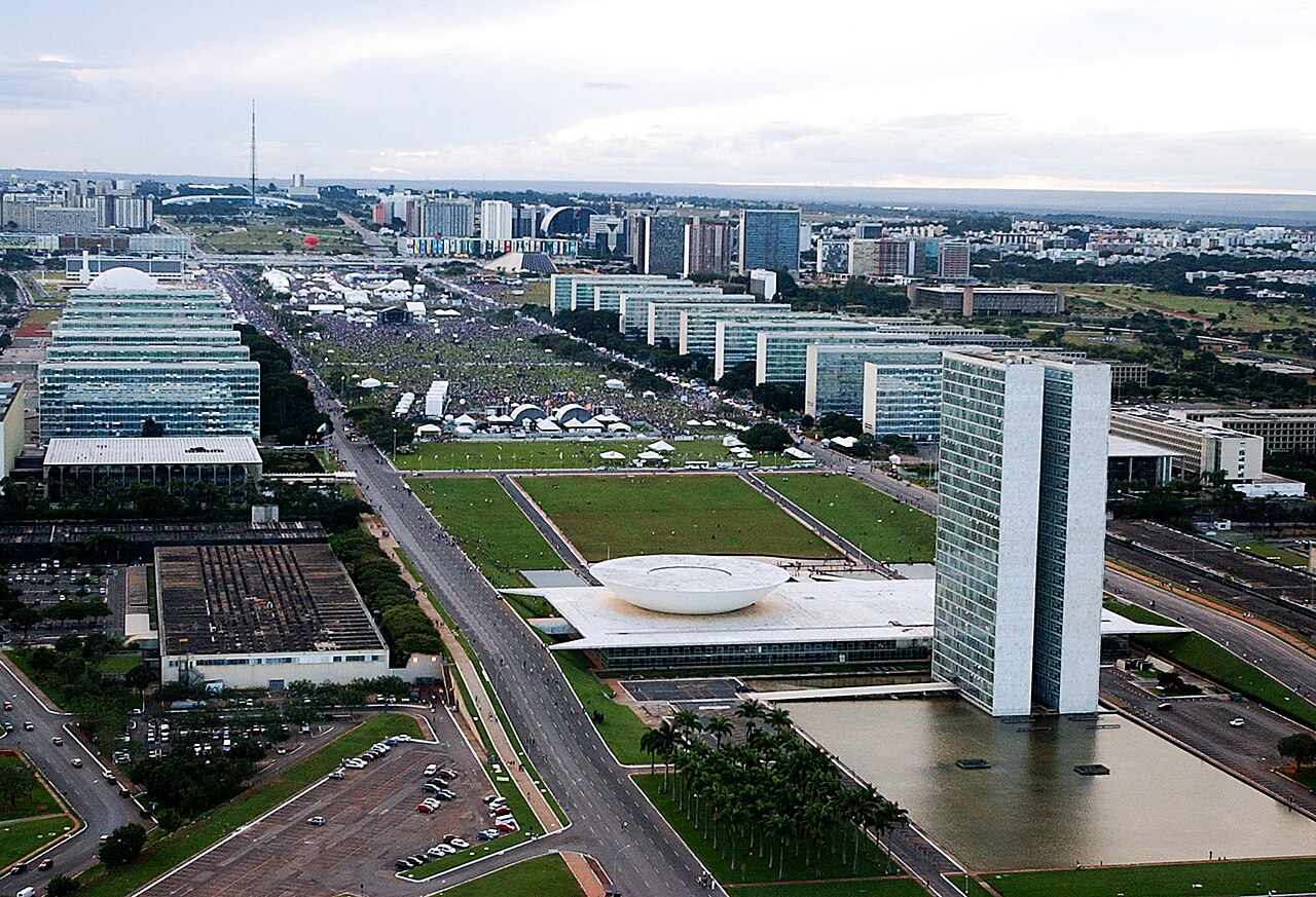 Vista da Esplanada dos Ministérios em Brasília, sede da administração pública federal