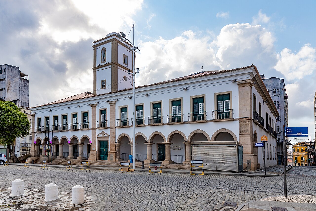 Fachada do edifício da Câmara Municipal de Salvador, sede do Poder Legislativo municipal