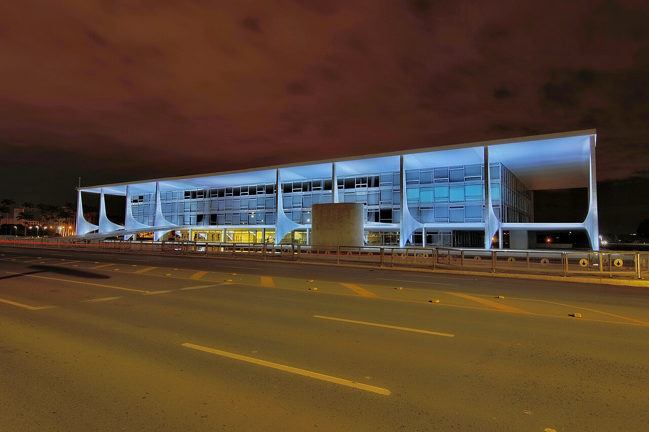 Fachada do Palácio do Planalto, sede do Poder Executivo federal em Brasília