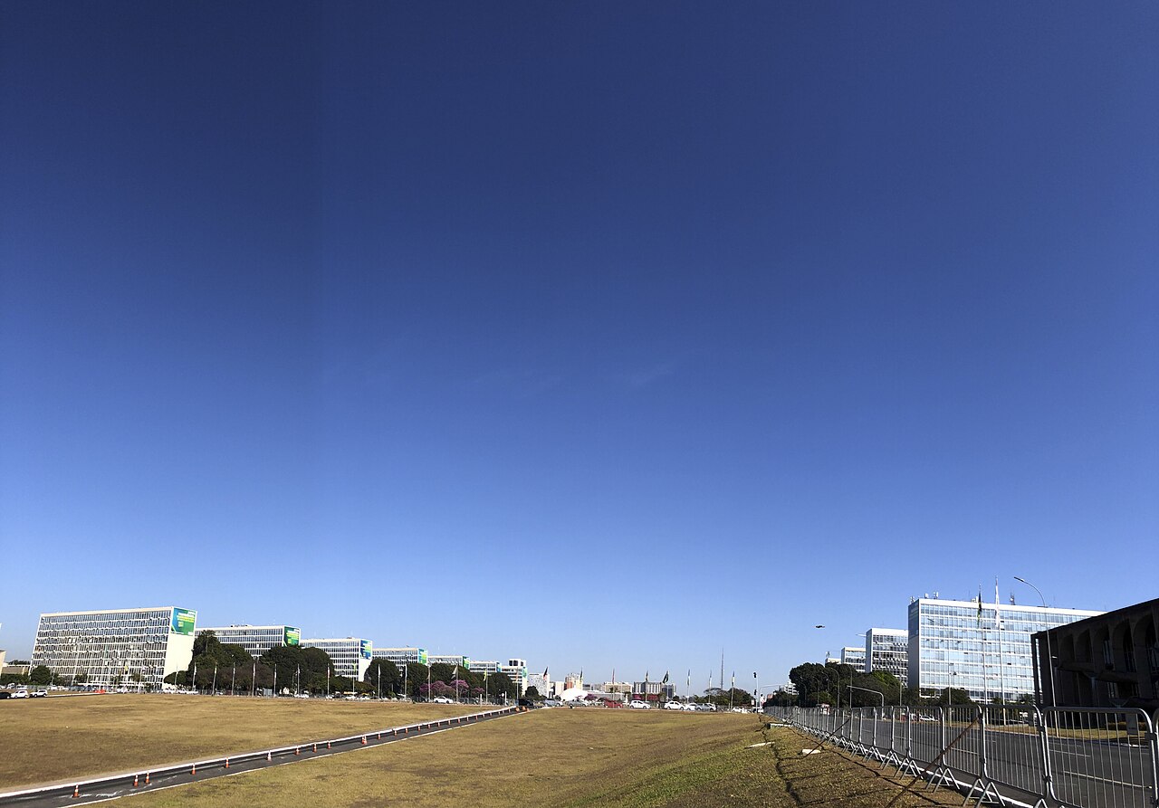 Vista aérea da Esplanada dos Ministérios em Brasília, sede dos órgãos do governo federal